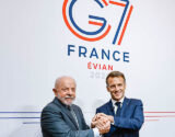 Lula discute defesa e soberania digital com Macron no G7