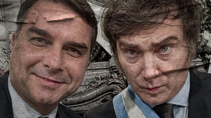Com Flávio Bolsonaro, Milei exibe “milagre econômico” às custas do trabalhador